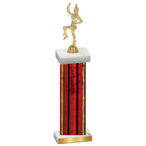 Single Red Glacier Majorette Trophy