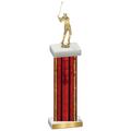 Single Red Glacier Golf Trophy
