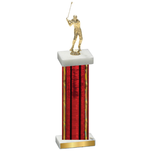 Single Red Glacier Golf Trophy