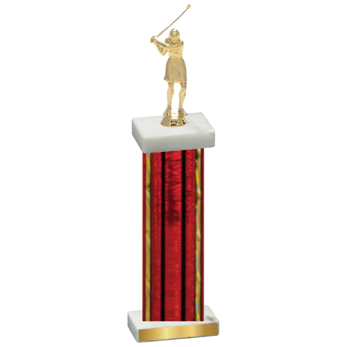 Single Red Glacier Golf Trophy