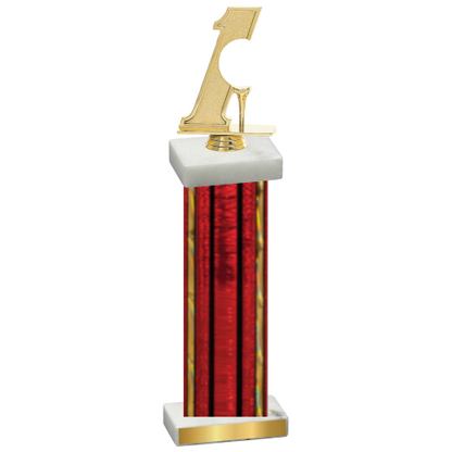 Single Red Glacier Golf Trophy