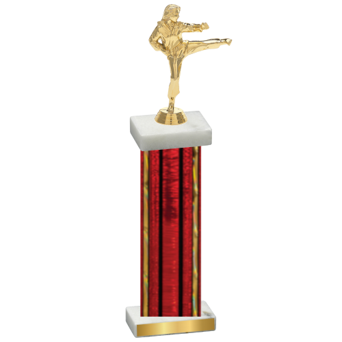 Single Red Glacier Karate Trophy