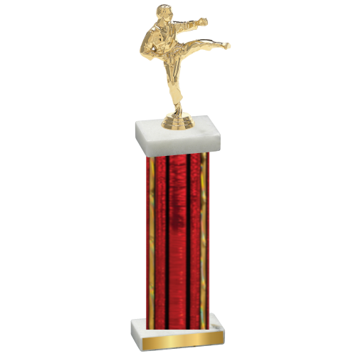 Single Red Glacier Karate Trophy