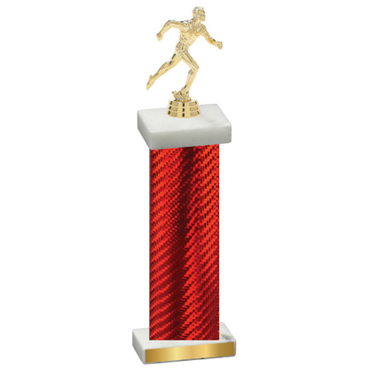 Single Red Carbon Fiber Running Trophy