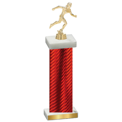 Single Red Carbon Fiber Running Trophy