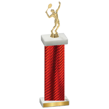 Single Red Carbon Fiber Tennis Trophy