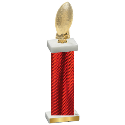 Single Red Carbon Fiber Football Trophy