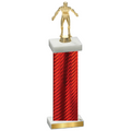 Single Red Carbon Fiber Wrestling Trophy