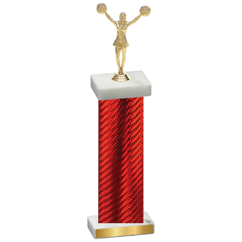 Single Red Carbon Fiber Cheerleading Trophy