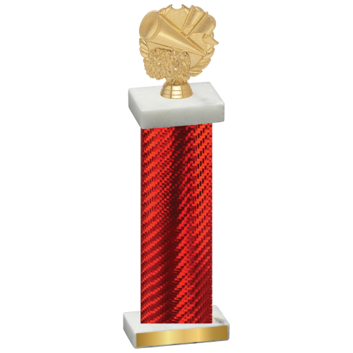 Single Red Carbon Fiber Cheerleading Trophy