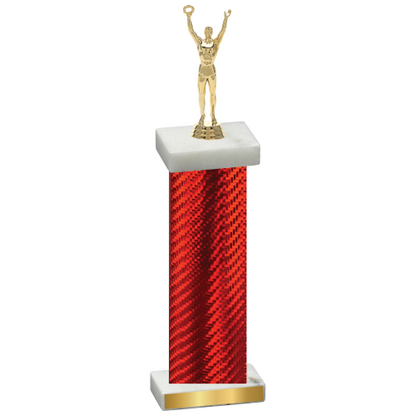 Single Red Carbon Fiber Victory Trophy