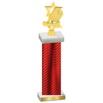 Single Red Carbon Fiber Pickleball Trophy