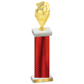 Single Red Carbon Fiber Pickleball Trophy