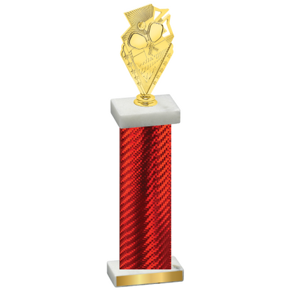 Single Red Carbon Fiber Pickleball Trophy