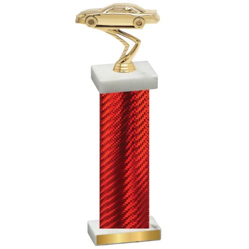 Single Red Carbon Fiber Cars Trophy