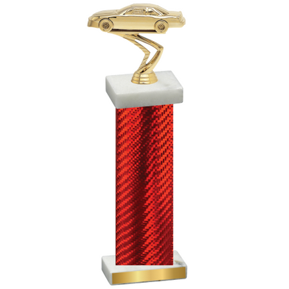 Single Red Carbon Fiber Cars Trophy