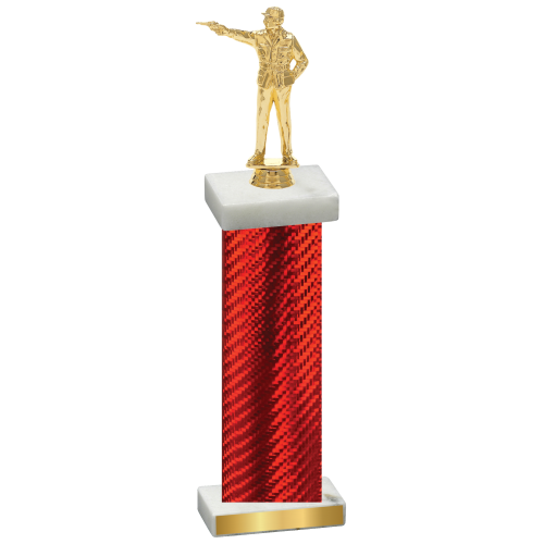 Single Red Carbon Fiber Shooter Trophy