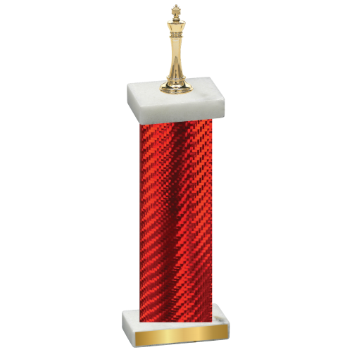 Single Red Carbon Fiber Chess Trophy