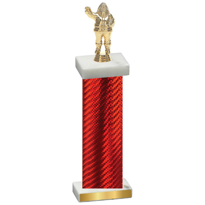 Single Red Carbon Fiber Holiday Trophy