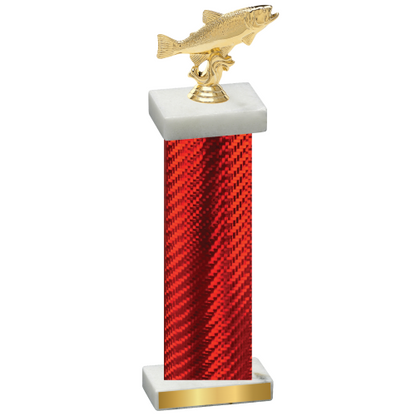 Single Red Carbon Fiber Fishing Trophy