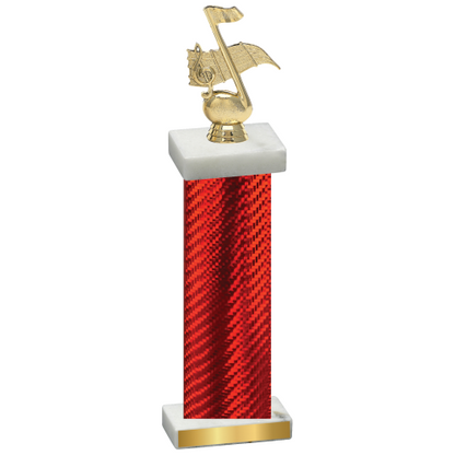 Single Red Carbon Fiber Music Trophy