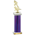 Single Purple Carbon Fiber Football Trophy