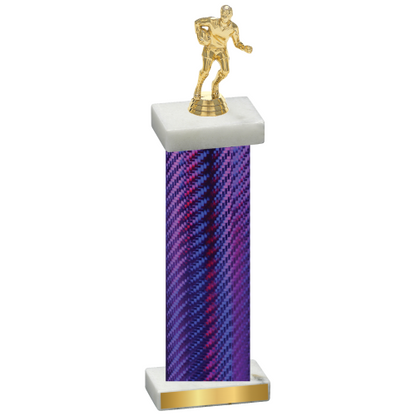 Single Purple Carbon Fiber Rugby Trophy