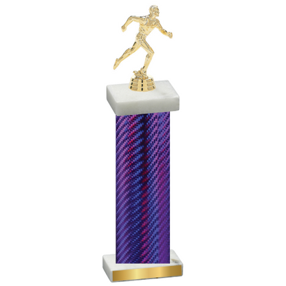 Single Purple Carbon Fiber Running Trophy