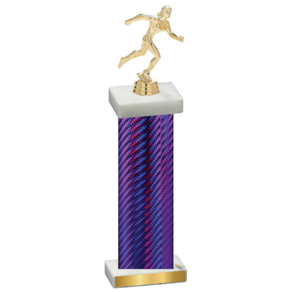 Single Purple Carbon Fiber Running Trophy