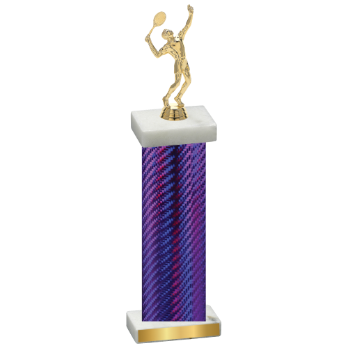 Single Purple Carbon Fiber Tennis Trophy