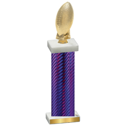 Single Purple Carbon Fiber Football Trophy