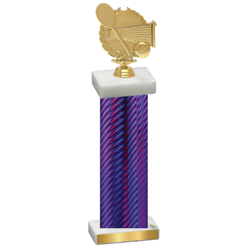 Single Purple Carbon Fiber Tennis Trophy