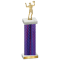 Single Purple Carbon Fiber Volleyball Trophy