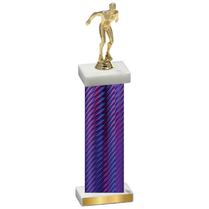 Single Purple Carbon Fiber Swimming Trophy