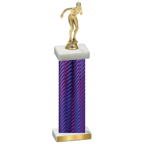 Single Purple Carbon Fiber Tennis Trophy