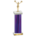 Single Purple Carbon Fiber Cheerleading Trophy