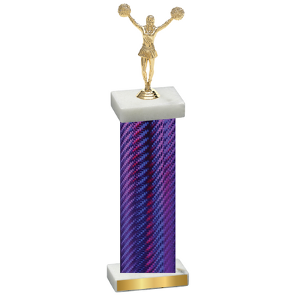 Single Purple Carbon Fiber Cheerleading Trophy