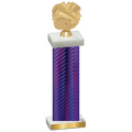 Single Purple Carbon Fiber Cheerleading Trophy