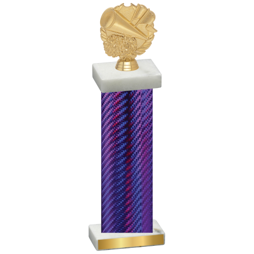 Single Purple Carbon Fiber Cheerleading Trophy