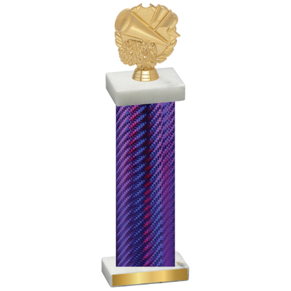 Single Purple Carbon Fiber Cheerleading Trophy