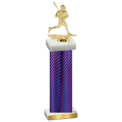 Single Purple Carbon Fiber Lacrosse Trophy