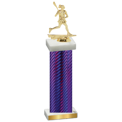 Single Purple Carbon Fiber Lacrosse Trophy