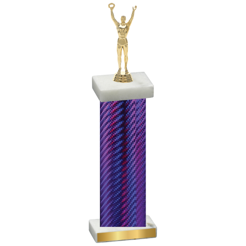 Single Purple Carbon Fiber Victory Trophy