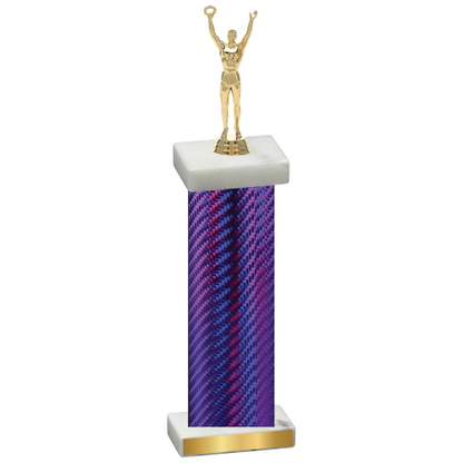 Single Purple Carbon Fiber Victory Trophy