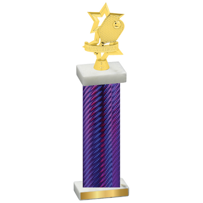 Single Purple Carbon Fiber Pickleball Trophy