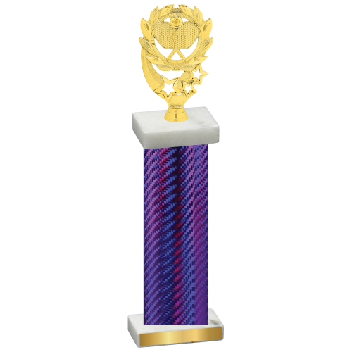 Single Purple Carbon Fiber Pickleball Trophy