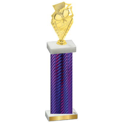 Single Purple Carbon Fiber Pickleball Trophy