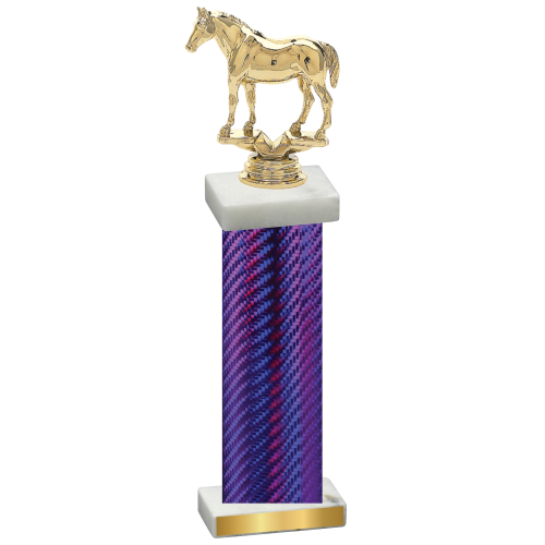 Single Purple Carbon Fiber Horses Trophy