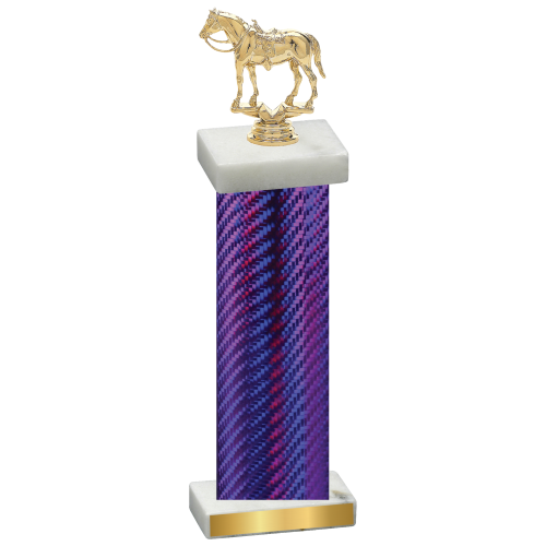 Single Purple Carbon Fiber Horses Trophy