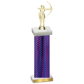 Single Purple Carbon Fiber Archery Trophy
